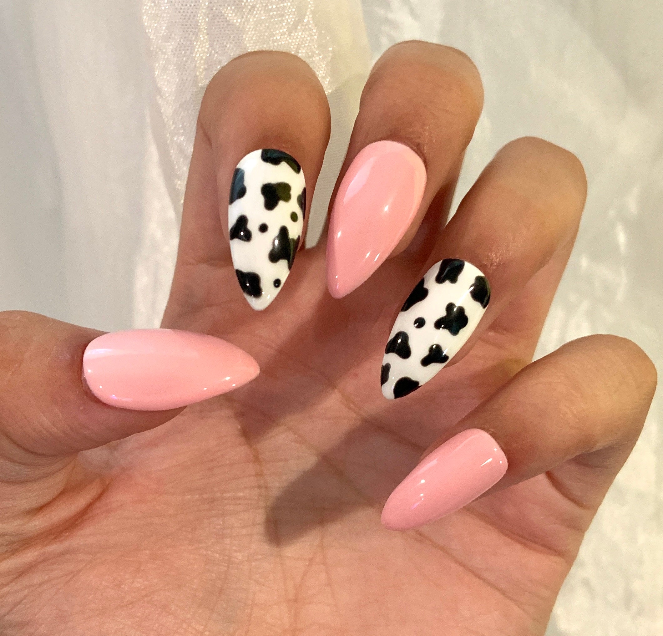 cow design nails