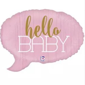 Hello Baby Balloon 24 inches New Baby Girl Baby Shower New Birth Comes packaged Double sided 61cm Pink baby girl balloon Hello Baby Girl