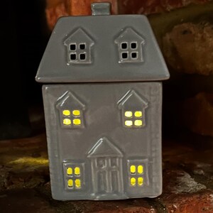 Nordic Wax Burner Oil Burner Grey Ceramic House Hygge Present Gift Height 13cm Christmas Gift New Home gift