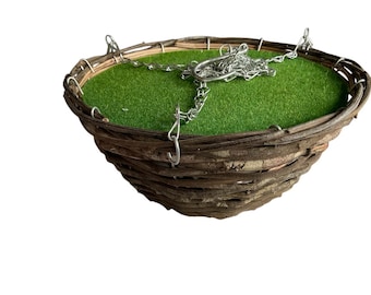 Hanging Basket with chain and solid foam for DIY hanging baskets Garden Flowers Spring
