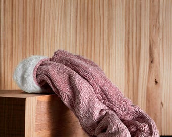 Warm fluffy leg socks - pink - slipper socks