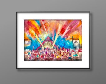 Glastonbury Print A3