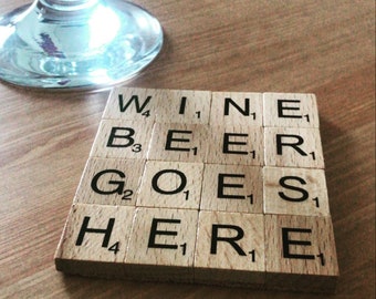 Scrabble Coasters