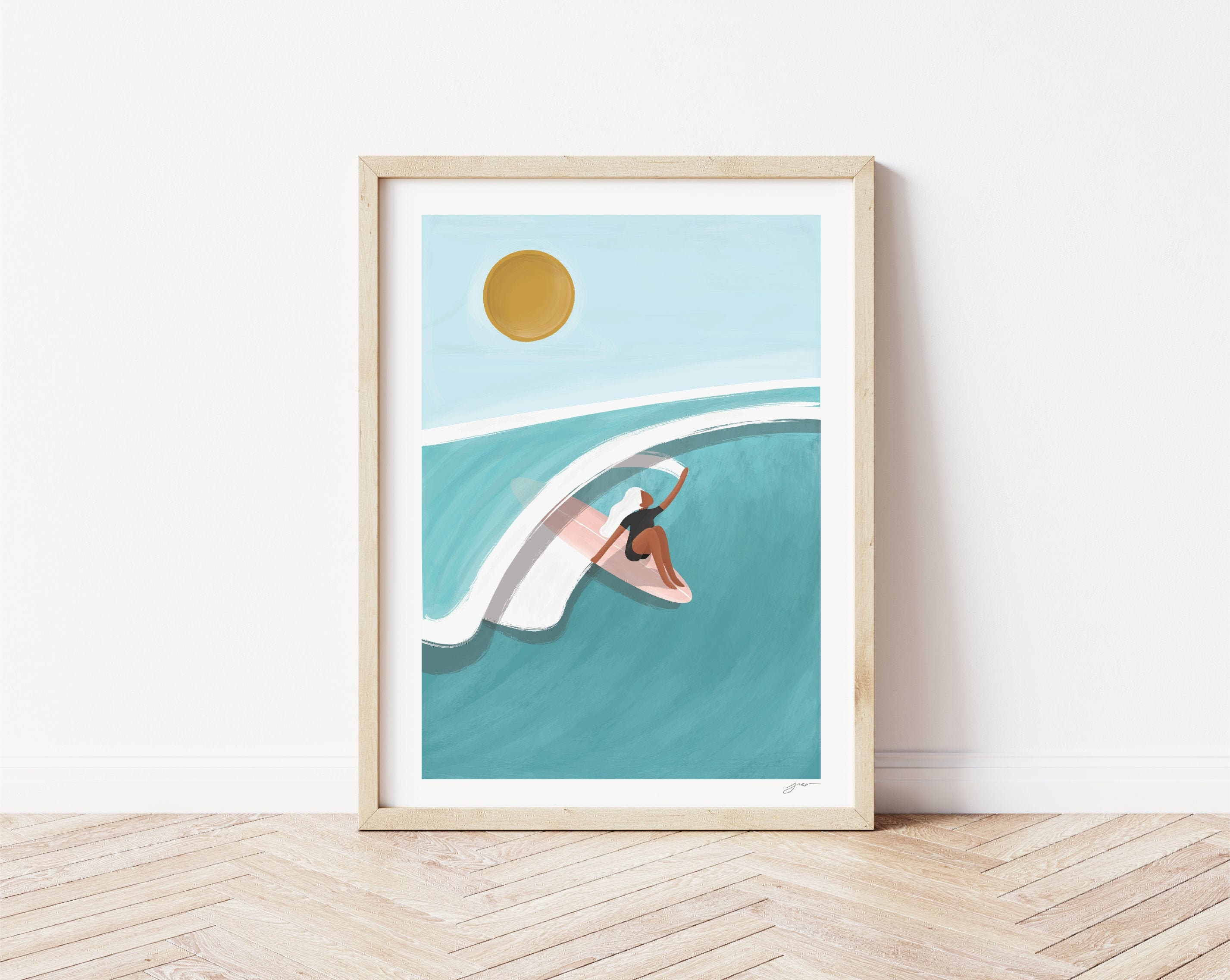 Gliicee art print surf prints surfer surf inspired artwork Etsy
