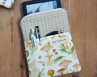 Étui Kindle avec fermeture éclair, étui fantaisie matelassé pour liseuse, housse Kindle rembourrée pour voyager et lire