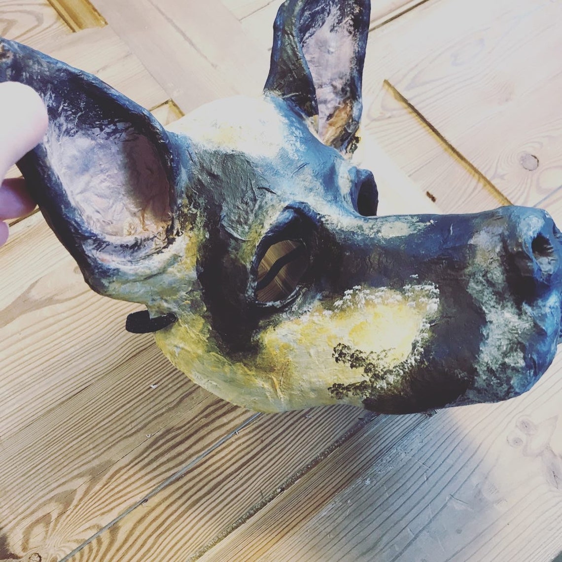 Handmade German shepherd mask paper mache mask masquerade Etsy