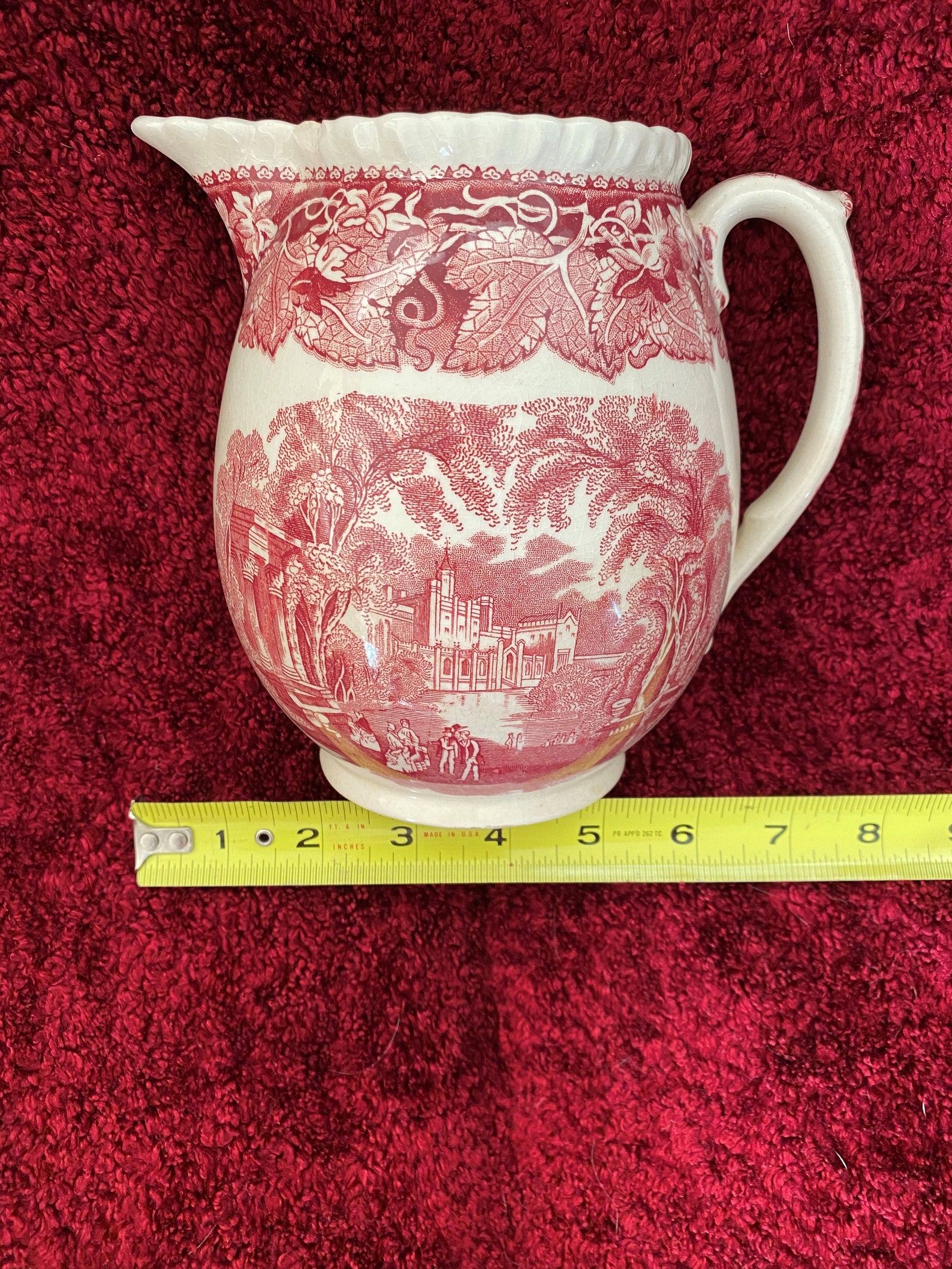 Mason's Patent Ironstone China Pink Jug Vista England - Etsy