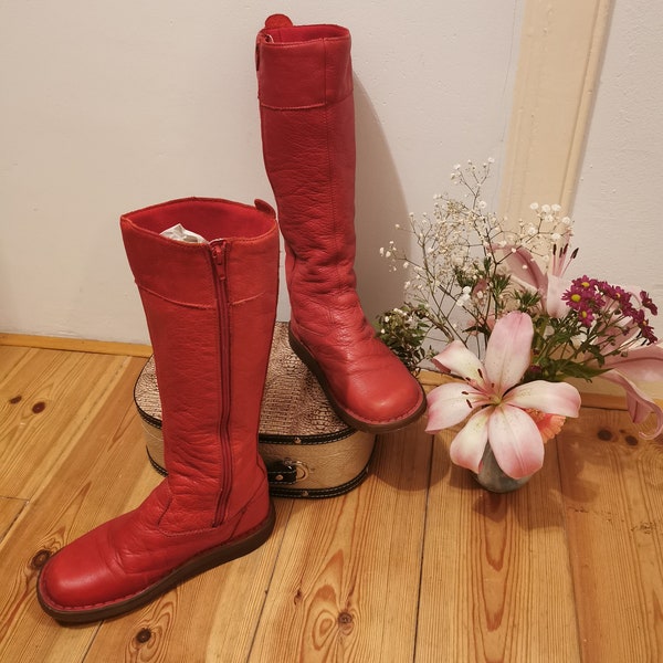 Bottes Dr Martens rouges - Taille 38