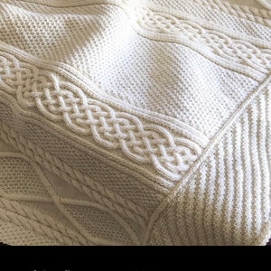 Cabled Aran Afghan Knitting Pattern #1