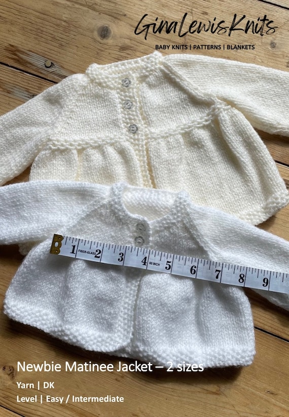 Easy to Knit Matinee Jacket Newborn 