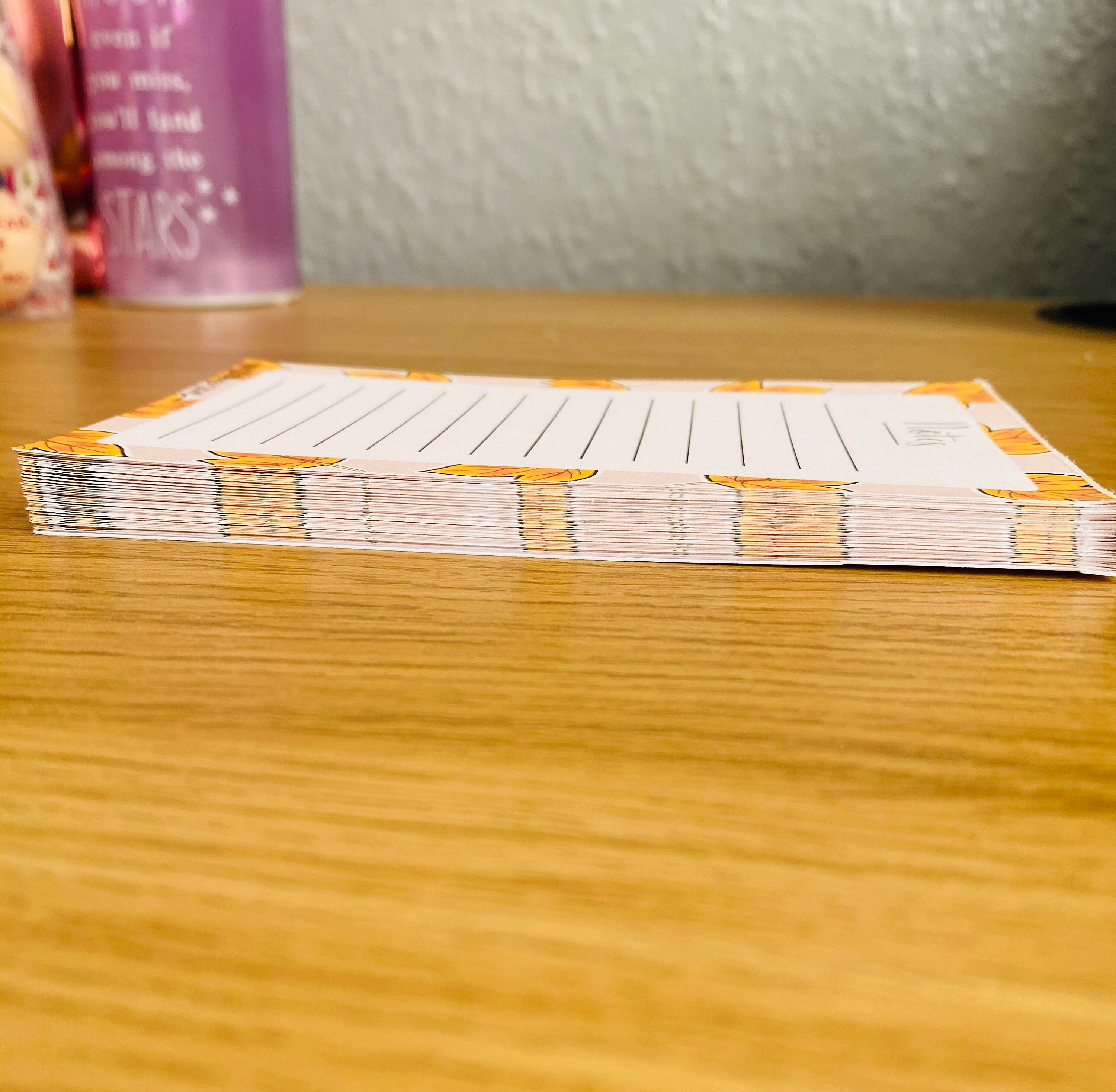 100 Handmade Cute Autumn Aesthetic 'Notes' NotePad Etsy