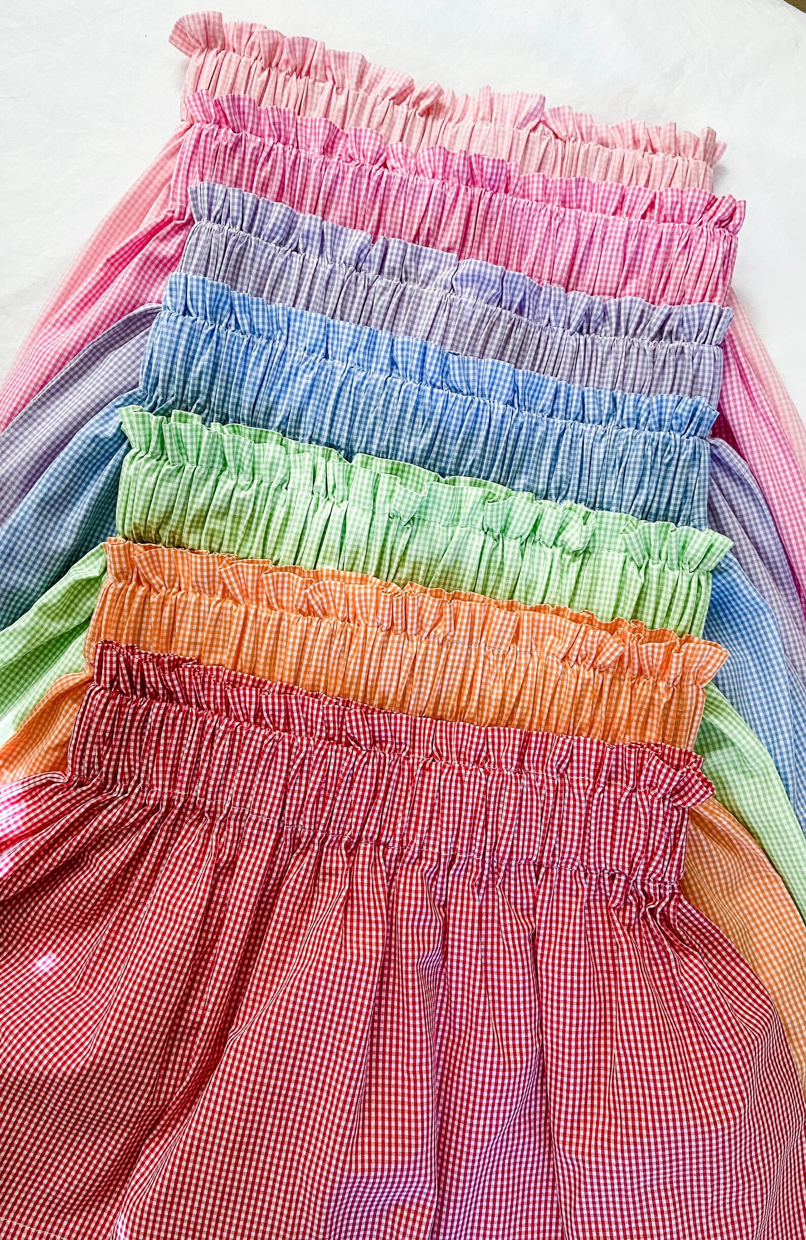 Girls Gingham Skirt Available in Knee Length or Vintage Etsy