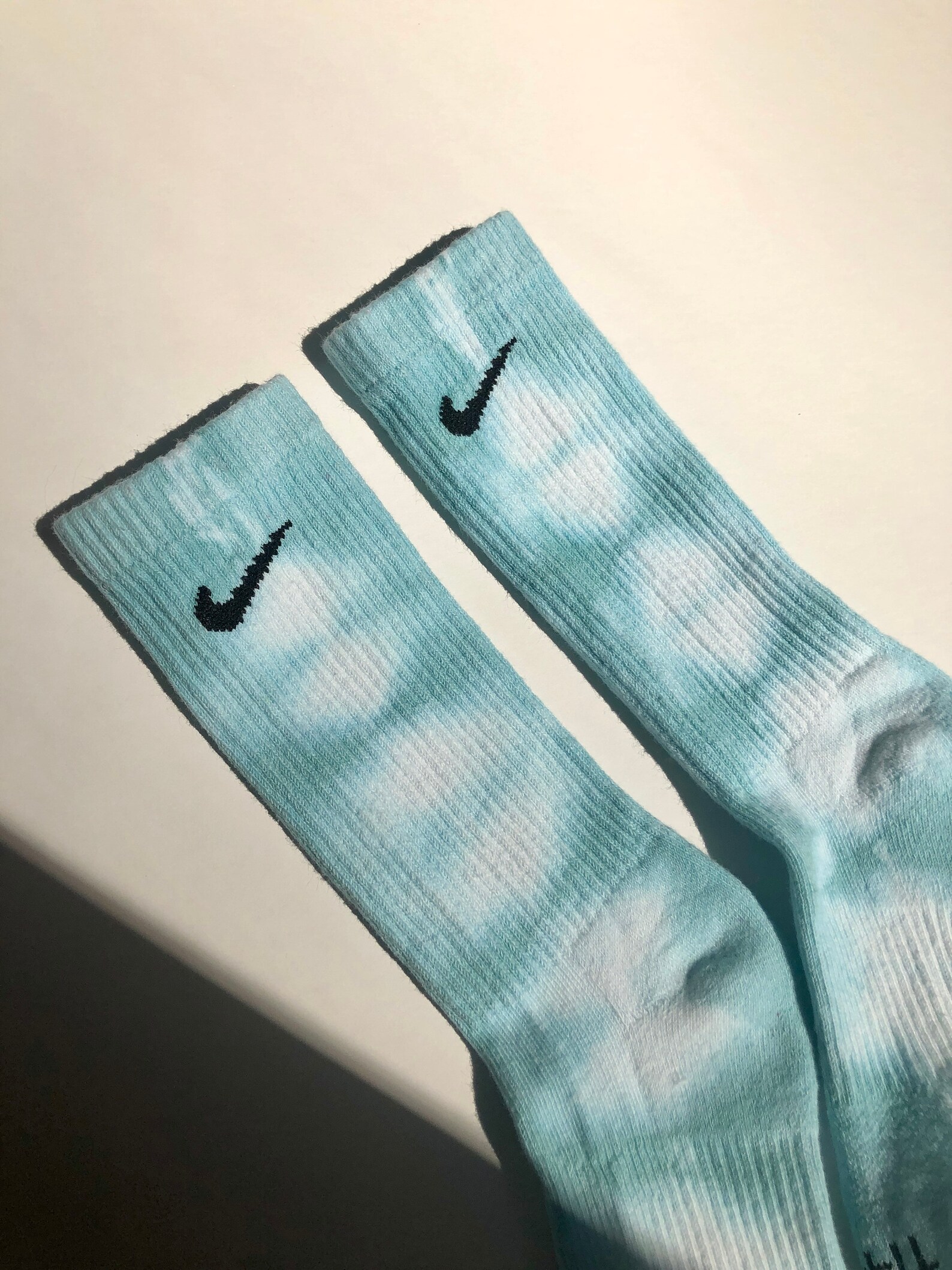 Aqua Nike Crew Socks Etsy