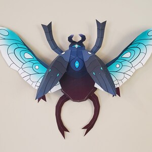 Modèle imprimable DIY Papercraft de scarabée précieux