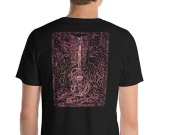 Trippy Guitar Tree (Distressed Hot Flames Edition) T-shirt unisexe