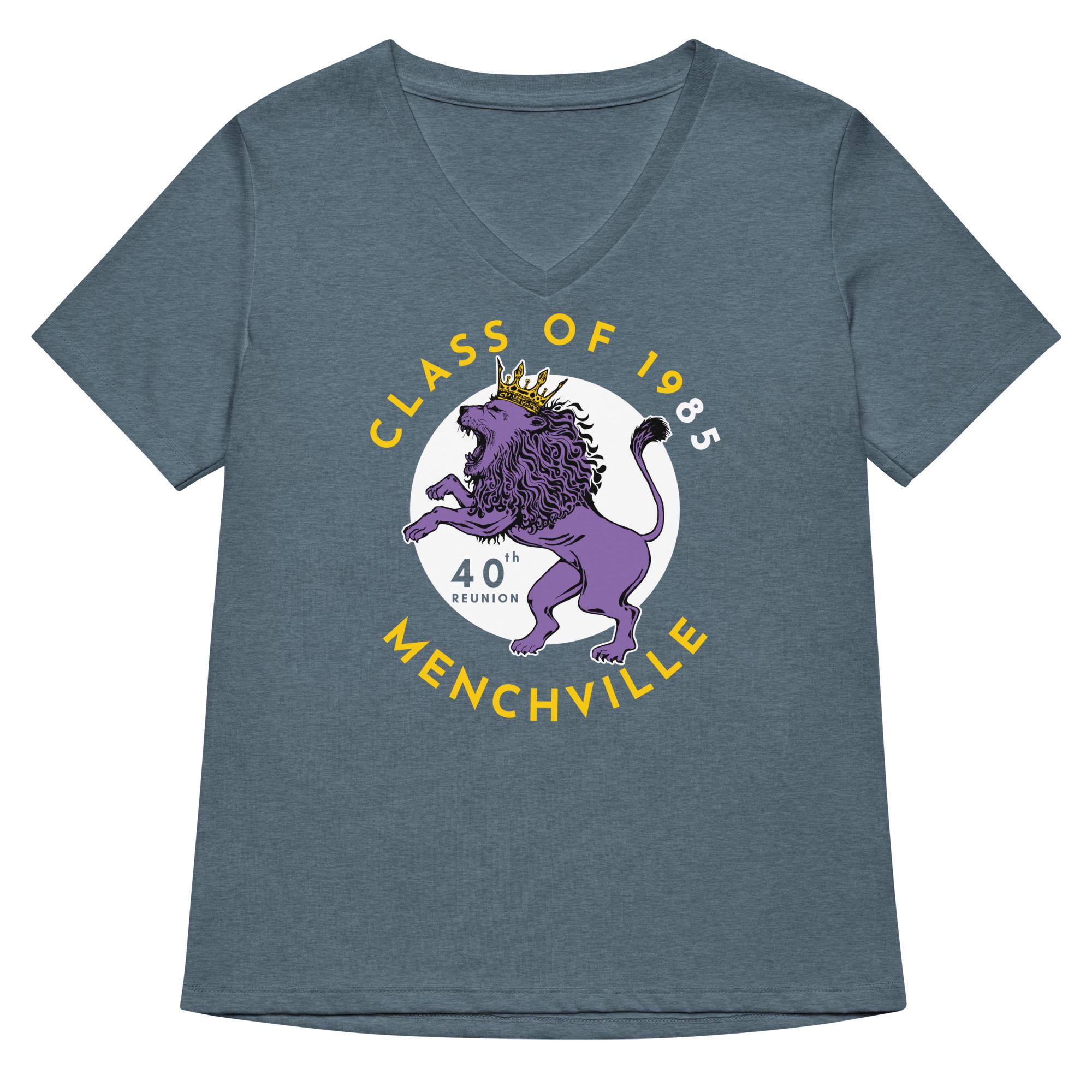 Menchville HS Class of 1985 40th Reunion Women’s relaxed v-neck tee