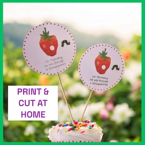 Very Hungry Caterpillar Centerpieces, Birthday Party Decoration Cutout Table Decor Digital Party Printables
