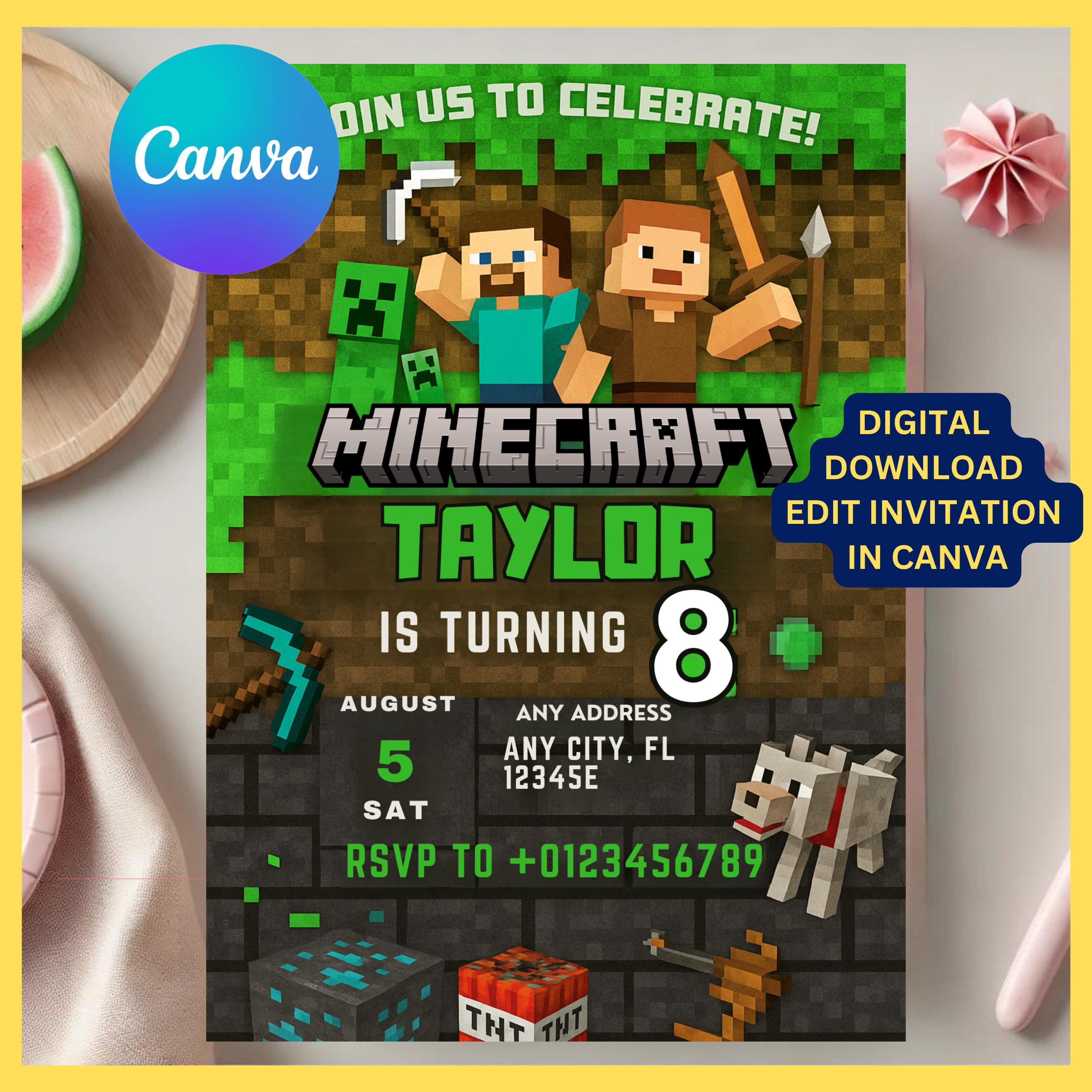 Canva Gamer Party Invite