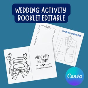 Kids Wedding Activity Pack Wedding Activity Book Coloring Book for Kids Reception Table Activities Booklet Marriage Games PRINTABLE Digital