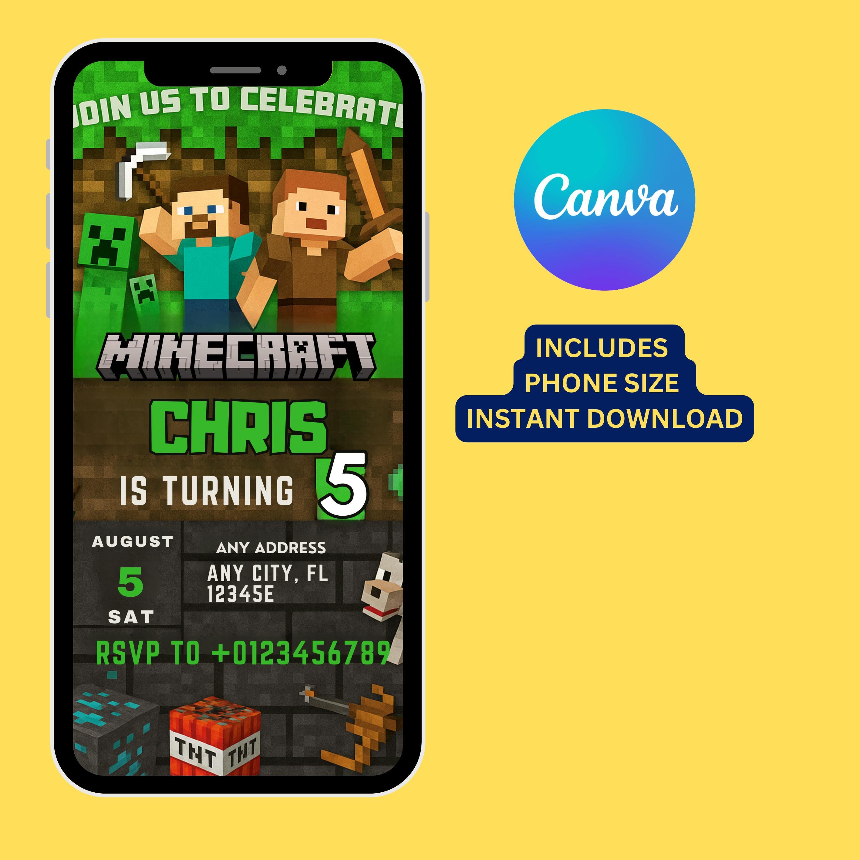 Canva Gamer Party Invite