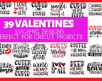 39 Valentines SVG, PNG Design Bundle for Cricut