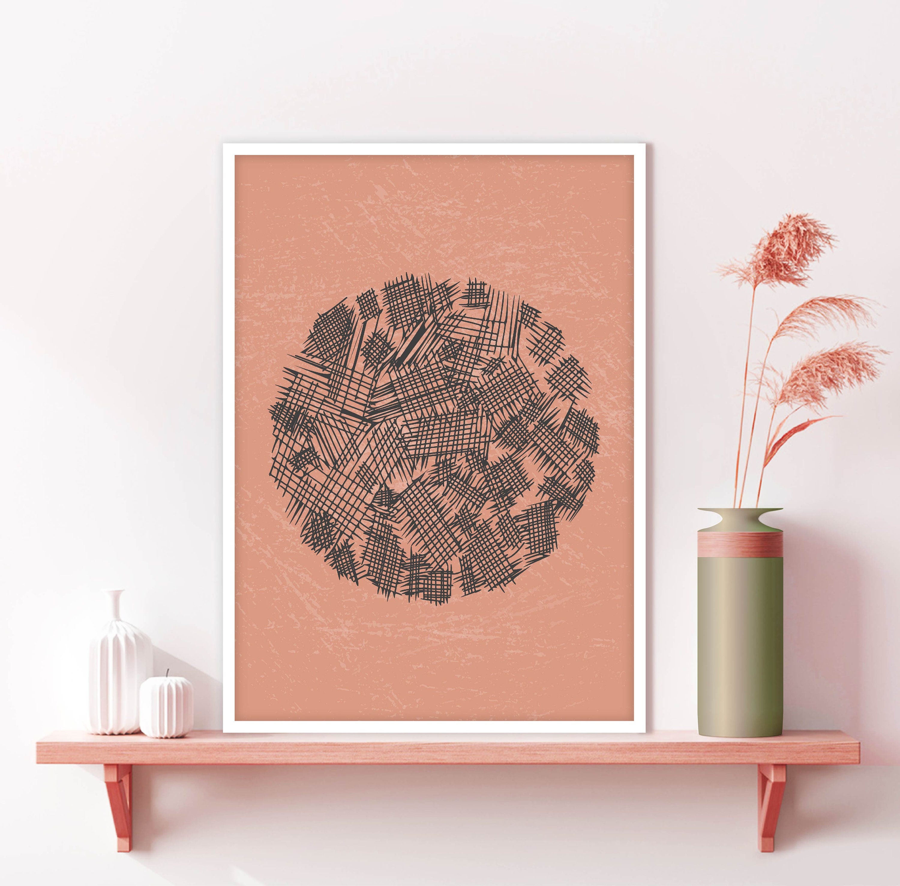 Downloadable Terracotta Art Print Set of 5 Mid Century Modern | Etsy