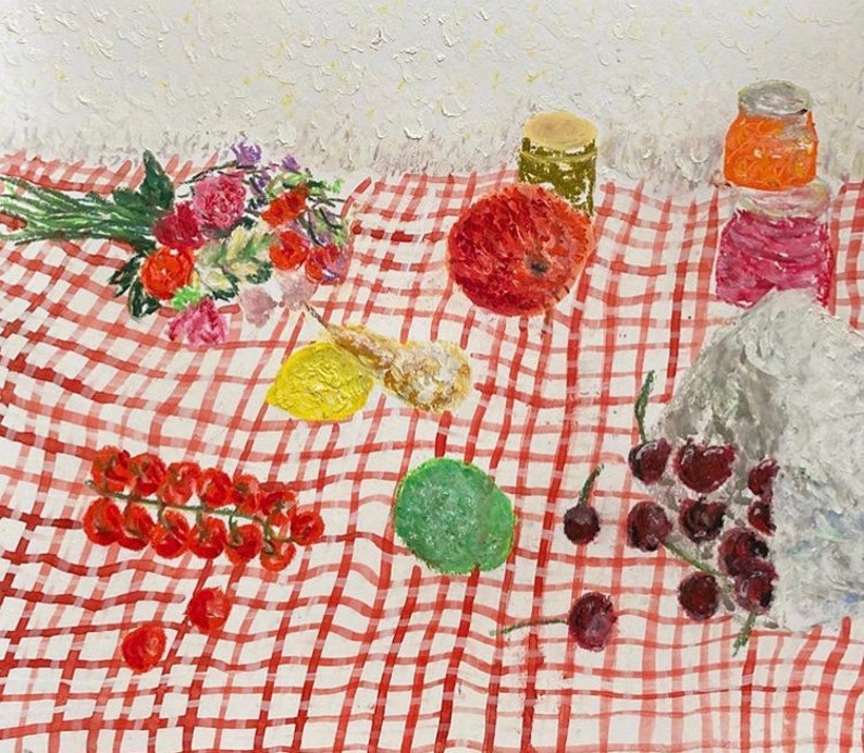 Gingham Still Life Print