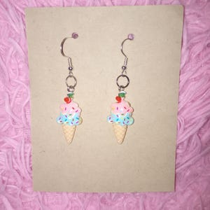 Ice cream cone earrings/earrings/ice cream cone