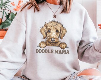 Felpa girocollo Doodle Mama: regalo per la mamma del tuo cane