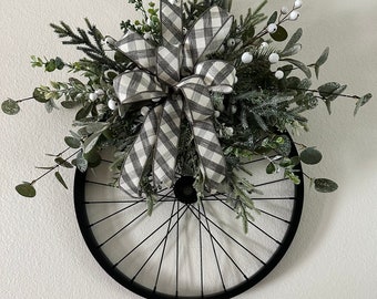 Bike Wheel Wreath