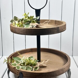Faux Greenery Bundle: Rustic Farmhouse Tiered Tray Decor (Set of 2)