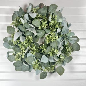 Eucalyptus Wreath: 18&quot; Farmhouse Greenery Wall Decor
