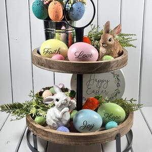 Faux Greenery Bundle: Rustic Farmhouse Tiered Tray Decor Greenery Set