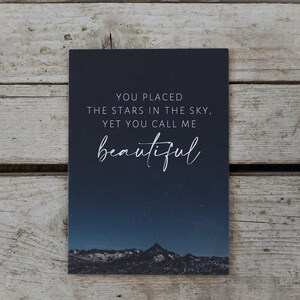 Karte A6 - "You placed the stars in the sky"