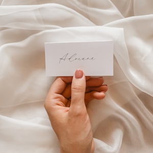 Namensschilder / Platzkarten / Hochzeit / Geburtstag / Feier - personalisiert - weiß