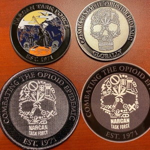 Narcan Task Force Challenge Coin, Patch, & Sticker