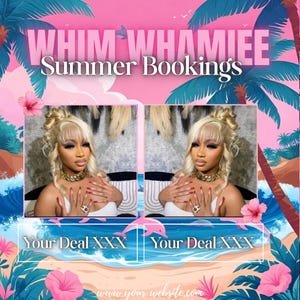 June Bookings, July Editable Summer Sale Bookings flyer, new bookings flyer, book now flyer, appointments, appointment flyer, Canva template