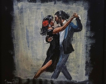 Paso Doble street dancers painting in frame