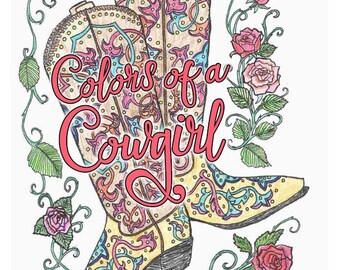 Coloring book for cowgirls, Colors of a Cowgirl