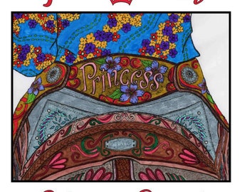 For Cowgirls and Rodeo Queens  "Colors of a Cowgirl - Rodeo Queen", a coloring book with western flair