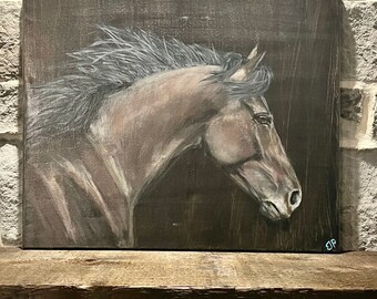 Original horse painting "Brown Velvet"