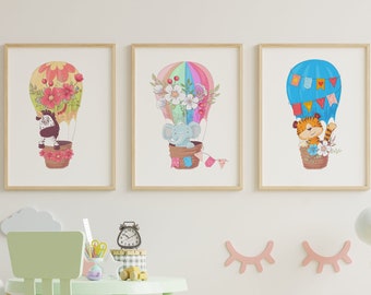 Kids bedroom print/Childrens bedroom decor/Playroom wall print/Playroom decor/Nursery wall print/Set of 3 prints/Nursery decor/Kids decor