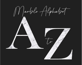 Marble alphabet/Marble clipart/Marble effect alphabet digital/Marble alphabet clipart/Marble font/Marble graphic/Grey marble clipart