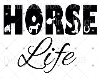 Horse life clipart/Horse life svg/Equestrian clipart/Equestrian SVG/Horse cutting file/Horse Svg/Horse clipart/Horse silhouette file