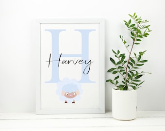Nursery Print/Nursery digital print/Cute nursery print/Nursery decor/Baby boy gift/Baby boy print/Personalised nursery print