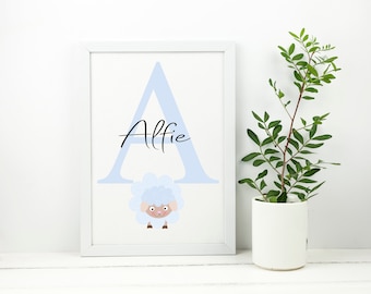 Nursery Print/Cute nursery print/Nursery decor/Baby boy gift/Baby boy print/Personalised nursery print/Print for nursery/Print for new baby