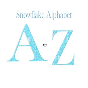 Snowflake alphabet/snowflake clipart/snowflake graphic/snowflake letters/chrstmas alphabet/christmas clipart/christmas graphic