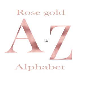 Rose gold alphabet/Rose gold clipart/Rose gold alphabet digital/Rose gold alphabet clipart/Rose gold font/Rose gold graphic