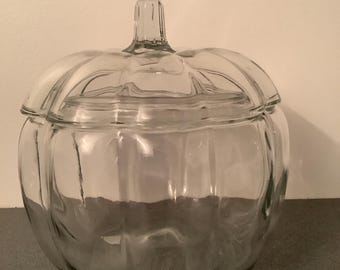 Anchor Hocking Glass Pumpkin Container