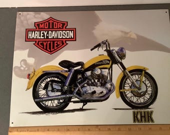 Letrero metálico de Harley-Davidson de los años 90